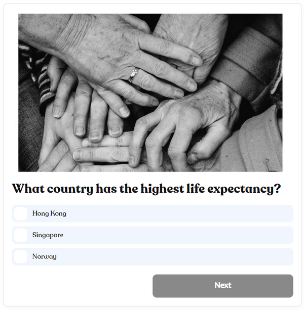 Polls, quizzes and photo-battles examples